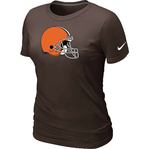  Cleveland Browns Brown Womens Logo TShirt 54 