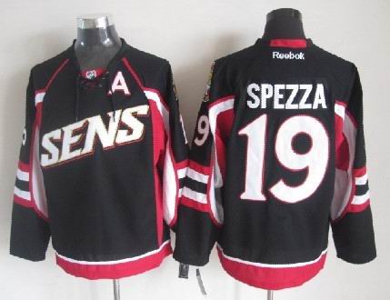 NHL Ottawa Senators #19 Spezza Black Man Jersey