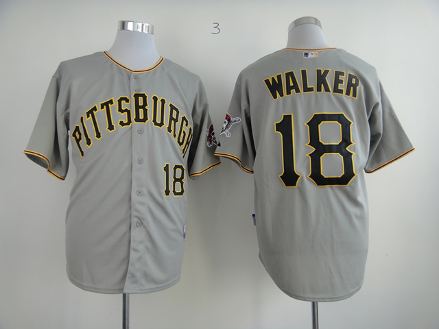 MLB Pittsburgh Pirates #18 Walker Jersey - Grey