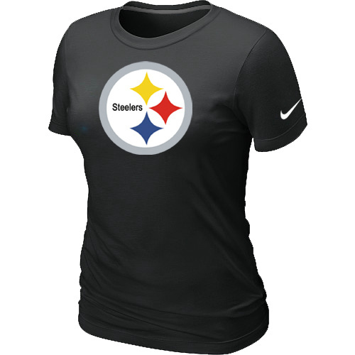  Pittsburgh Steelers Black Womens Logo TShirt 60 