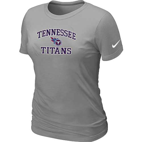  Tennessee Titans Womens Heart& Soul L- Grey TShirt 26 