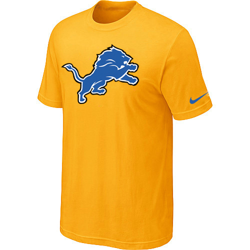  Detroit Lions Sideline Legend Authentic Logo TShirt Yellow 98 