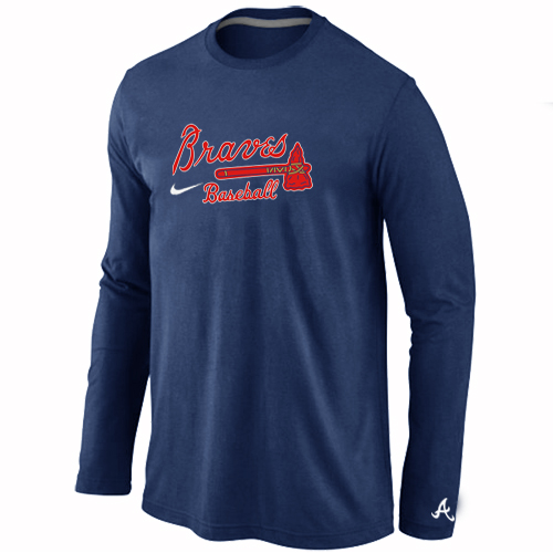 Nike Atlanta Braves Long Sleeve T-Shirt D.Blue