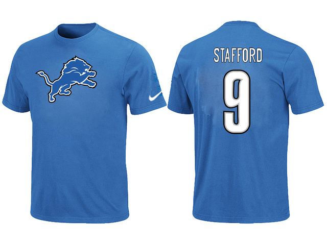  Nike Detroit Lions 9  Matthew Stafford Name& Number TShirt 78 