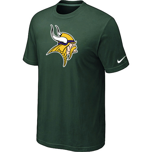  Minnesota Vikings Sideline Legend Authentic Logo TShirt D- Green 96 