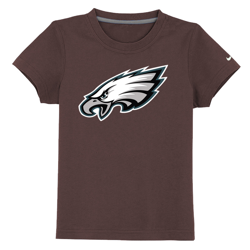 Philadelphia Eagles Authentic Logo Youth T Shirt brown