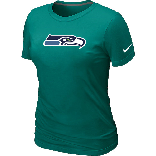  Seattle Seahawks L- Green Womens Logo TShirt 52 