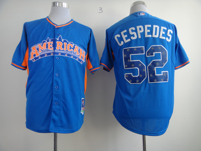 2013 MLB All Star Oakland Athletics #52 Cespedez Jersey Blue