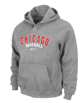 Chicago Cubs Pullover Hoodie Grey