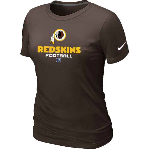  Washington Red Skins Brown Womens Critical Victory TShirt 63 