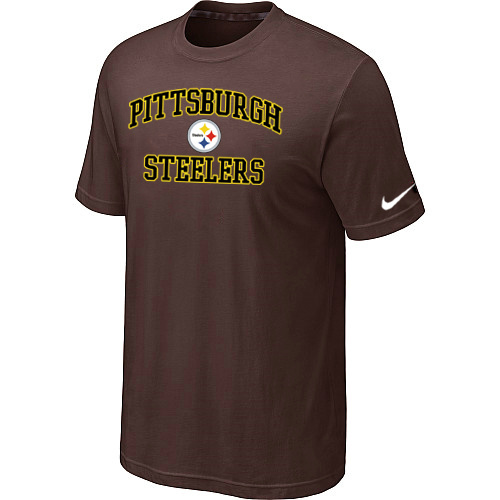 Pittsburgh Steelers Heart& Soul Brown TShirt 81 