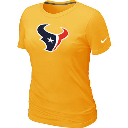  Houston Texans Yellow Womens Logo TShirt 72 