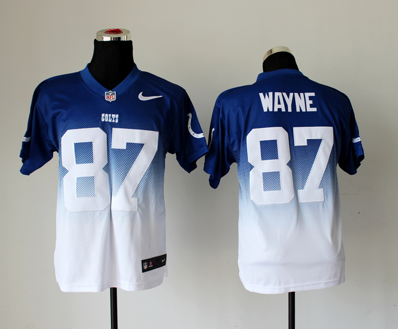 Nike NFL Indianapolis Colts #87 Reggie Wayne Drift Fashion Jersey