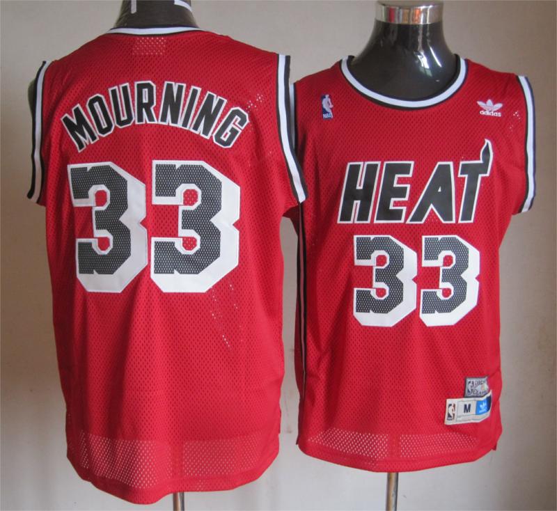 Adidas Miami Heat #33 Mourning red jersey.JPG