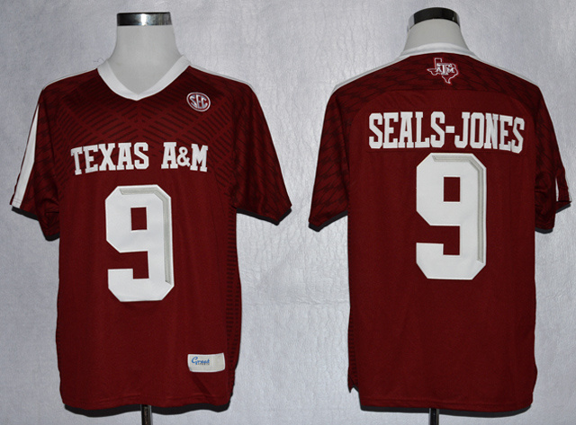 Texas A&M Aggies #9 Seals-Jones Red Jersey