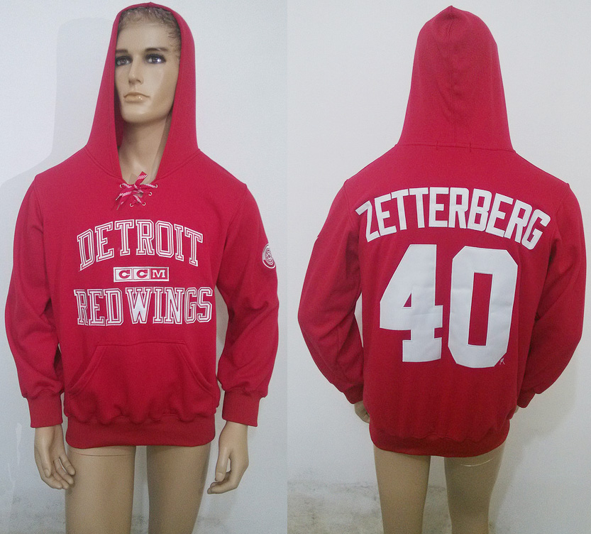 NHL Detroit Red Wings #40 Zetterberg Sweater Red