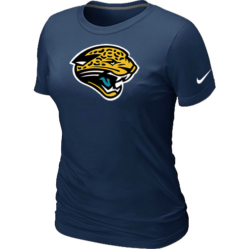  Jacksonville Jaguars D- Blue Womens Logo TShirt 52 