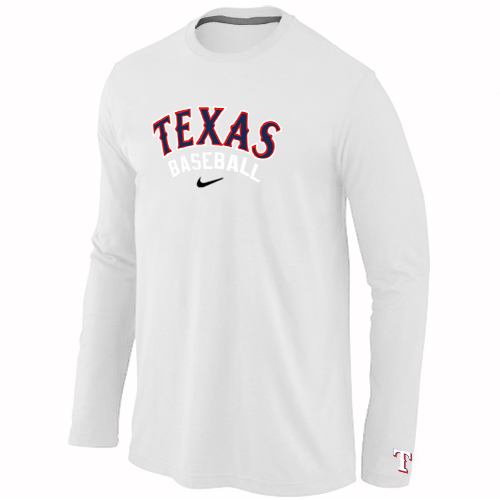 Nike Texas Rangers Long Sleeve T-Shirt WHITE
