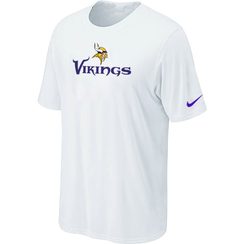  Nike Minnesota Vikings Authentic Logo TShirt White 88 