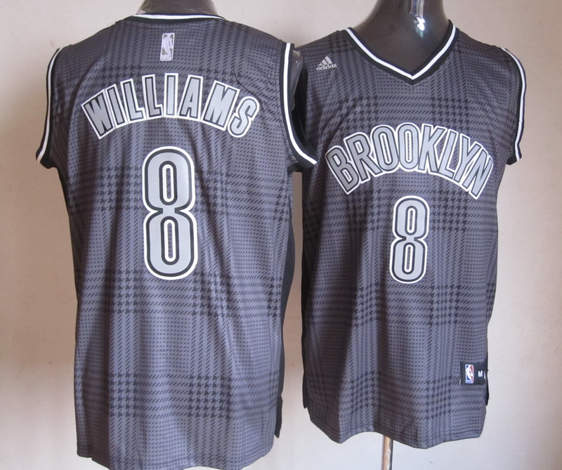 Adidas New York Nets #8 Williams grey jersey