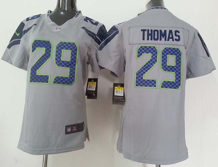 Nike NFL Seattle Seahawks #29 Thomas Grey Women Jersey