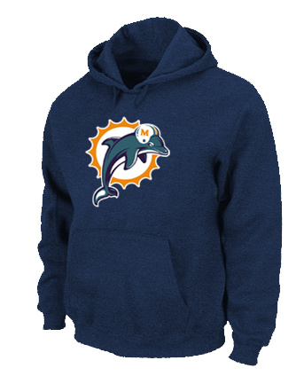 Miami Dolphins Logo Pullover Hoodie D.Blue
