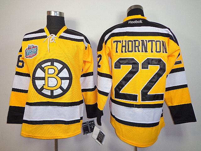Boston Bruins #22 Thornton Yellow NHL Jersey