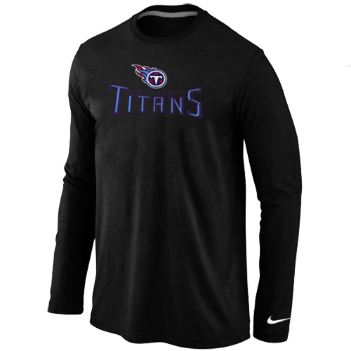 Nike Tennessee Titans Authentic Logo Long Sleeve T-Shirt Black