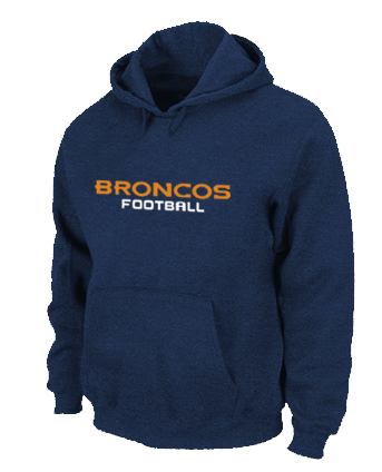 Denver Broncos Authentic font Pullover Hoodie D.Blue