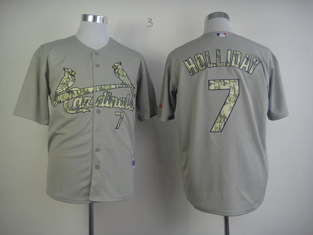 MLB St. Louis Cardinals #7 Holliday Grey Jersey