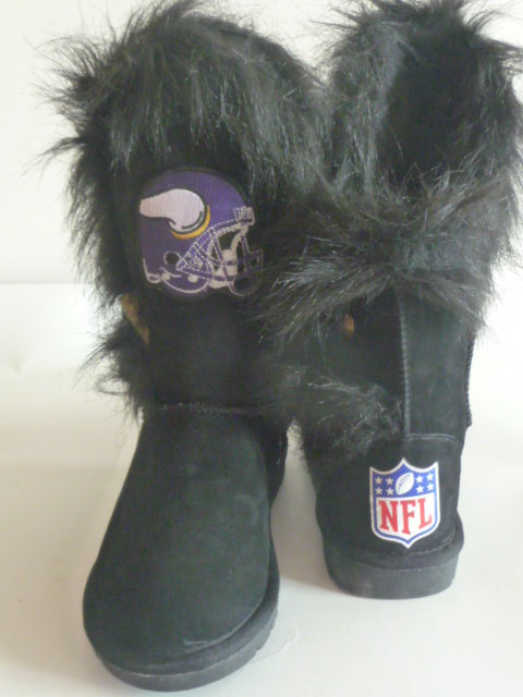 NFL Minnesota Vikings  Cuce Shoes Womens Cheerleader Boots - Black