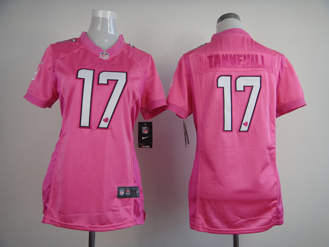 NFL Miami Dolphins #17 Tannehill Women Pink Jersey