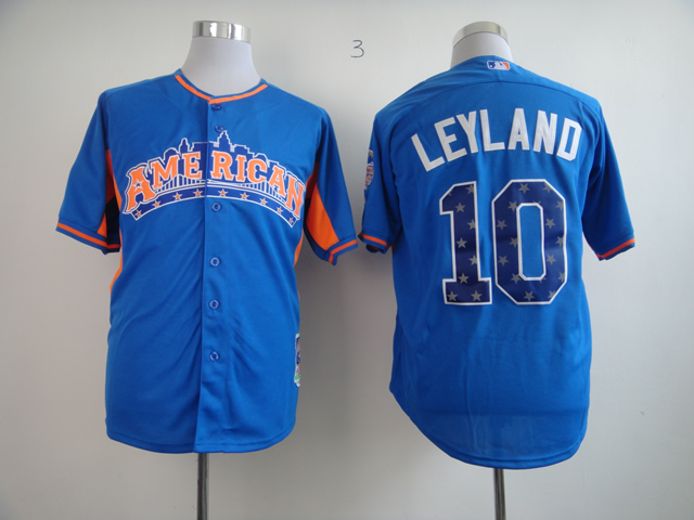 2013 MLB All Star Detroit Tigers #10 Leyland Jersey Blue