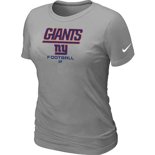  New York Giants L- Grey Womens Critical Victory TShirt 72 