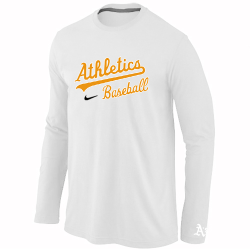 Nike Oakland Athletics Long Sleeve T-Shirt White