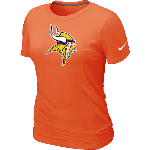  Minnesota Vikings Orange Womens Logo TShirt 74 