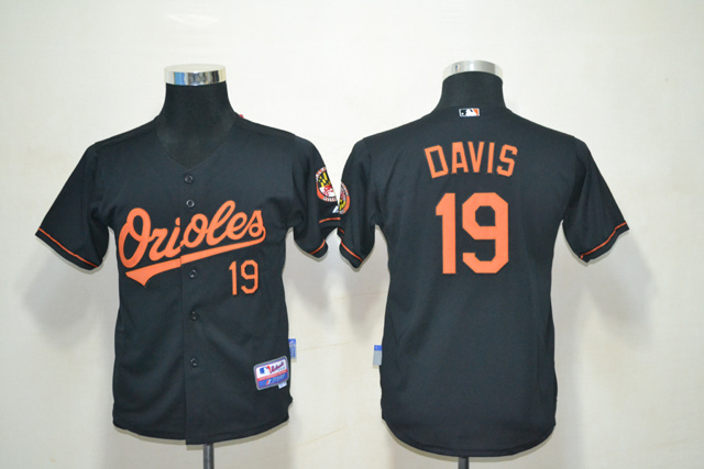 MLB Baltimore Orioles #19 Davis Kids Jersey - Black