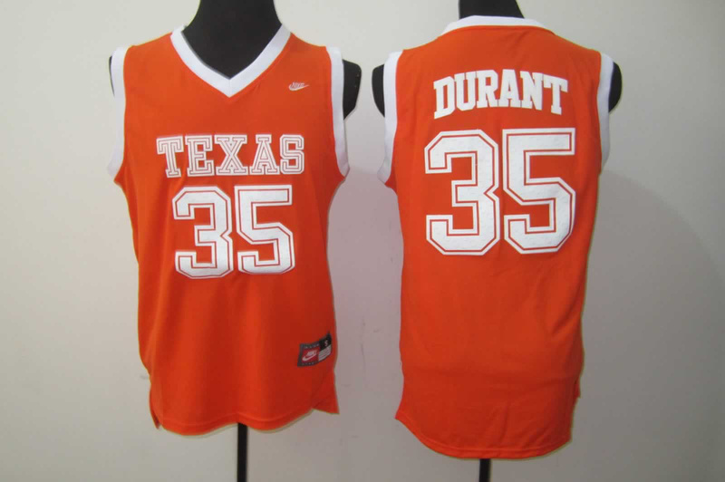 NCAA Texas University #35 Durant Orange Jersey