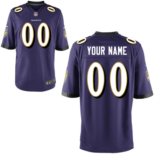 Customized Game  Youth Nike Baltimore Ravens Team Color Jersey