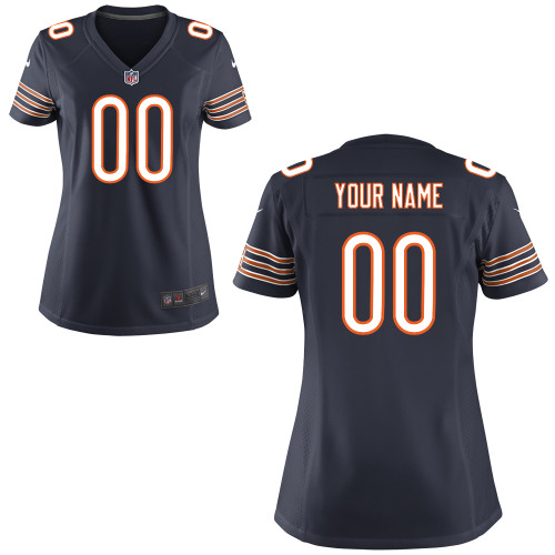 Customized Game Womens Nike Chicago Bears Team Color Jersey
