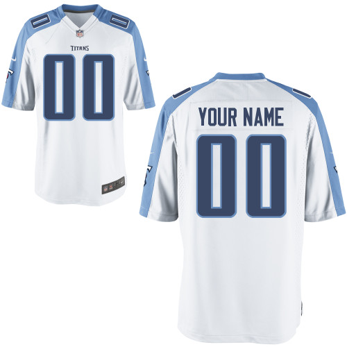Nike Tennessee Titans Customized Youth Game White Jersey