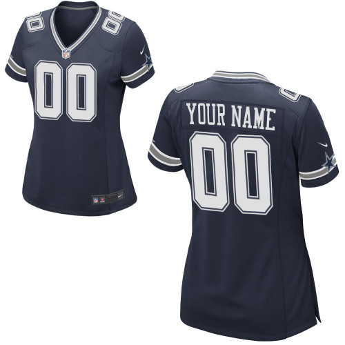 Customized Team Color Women Game Nike Dallas Cowboys Jersey