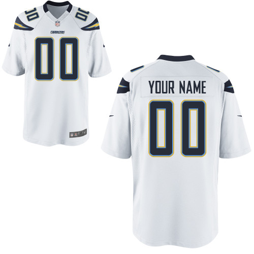 White Customized Game Youth Nike San Diego Chargers Jersey