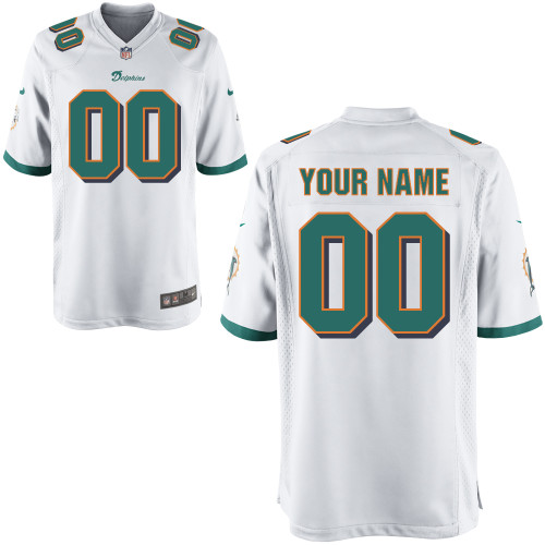 Dolphins Nike Men Customized Game White Jersey