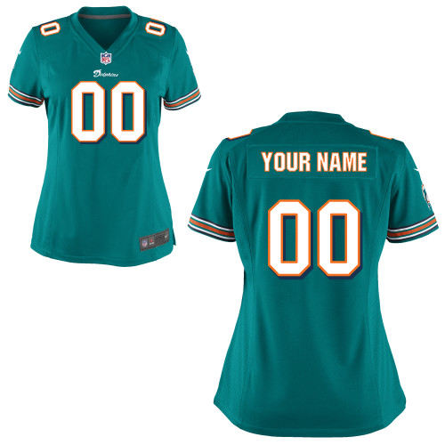 Team Color Customized Game Womens Nike Miami Dolphins Jersey