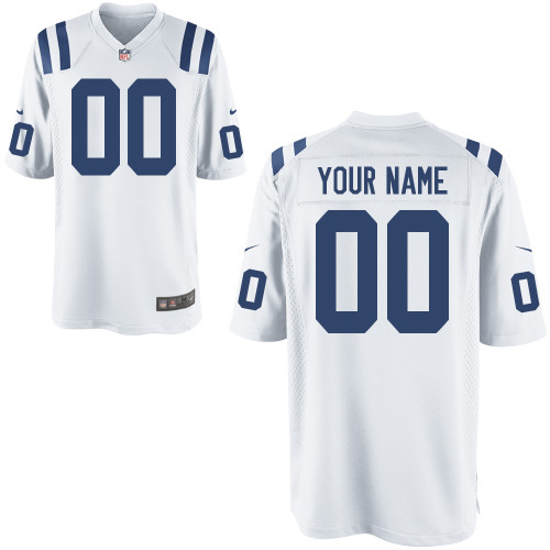 White Customized Game Nike Indianapolis Colts Jersey