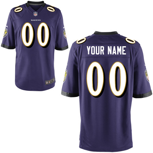 Ravens Nike Youth Customized Game Team Color Jersey