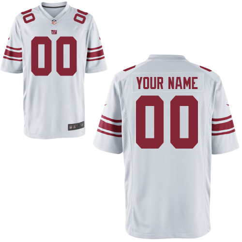 White Customized Game Nike New York Giants Jersey