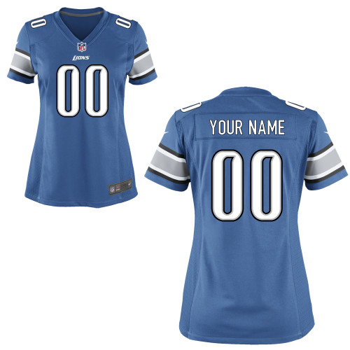 Lions Nike Women Custom Game Team Color Jersey