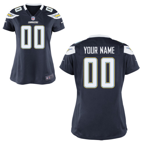 Nike San Diego Chargers Customized Game Womens Team Color Jersey